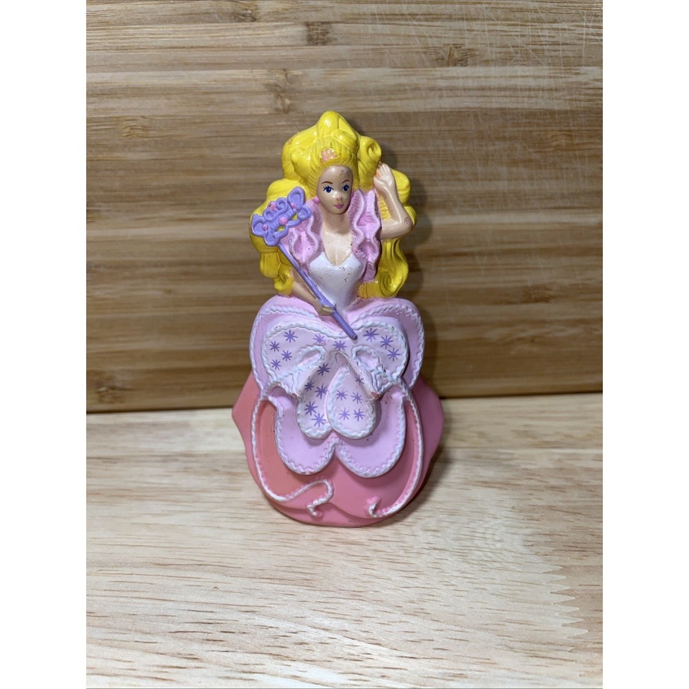 Vintage Barbie Princess Figurine Pink Lavender Dress Scepter Collectible Toy